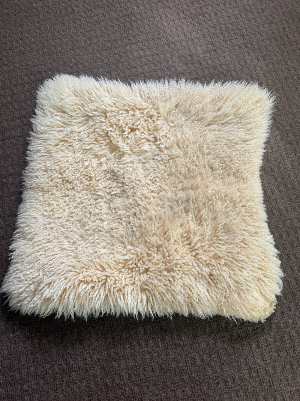 Vintage Genuine Sheepskin Corduroy Decorative Pillow Cover